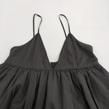 SLOBE IENA タフタギャザーキャミワンピース サイズ38 定価13200円 ワンピース 26SS ブラック レディース スローブイエナ【中古】6-0505M♪