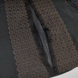 Porter des boutons コットン レース ブラウス シャツ ブラック レディース ポルテデブトン【中古】6-0702S∞