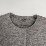 evam eva E163K122 press wool JK プレスウール サイズ1 ノーカラージャケット グレー レディース エヴァムエヴァ【中古】6-1004T∞