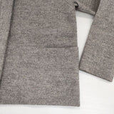 evam eva E163K122 press wool JK プレスウール サイズ1 ノーカラージャケット グレー レディース エヴァムエヴァ【中古】6-1004T∞