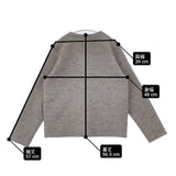evam eva E163K122 press wool JK プレスウール サイズ1 ノーカラージャケット グレー レディース エヴァムエヴァ【中古】6-1004T∞