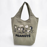 PEANUTS エコバッグ スヌーピー トートバッグ カーキ レディース ピーナッツ【中古】6-0705G∞