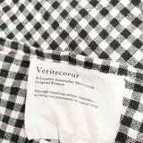 veritecoeur ギンガムチェック ショール ストール ホワイト ブラック レディース ヴェリテクール【中古】6-0521G◎