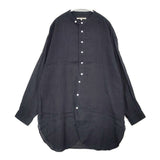 Vlas Blomme コルトレイクリネン チュニックシャツ 131029 サイズF 長袖シャツ ネイビー レディース ヴラスブラム【中古】6-0720M∞