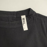 MHL. COTTON LINEN SHIRTING DRESS 595-9157552 半袖 ワンピース ブラック レディース エムエイチエル【中古】6-0702S∞