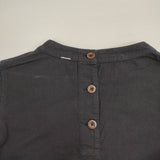 MHL. COTTON LINEN SHIRTING DRESS 595-9157552 半袖 ワンピース ブラック レディース エムエイチエル【中古】6-0702S∞