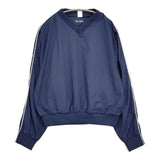 OUTDOOR PRODUCTS DISCUS 別注Vネックナイロンプルオーバー 長袖Ｔシャツ カットソー ロンＴ ネイビー レディース アウトドアプロダクツ【中古】6-0612M♪