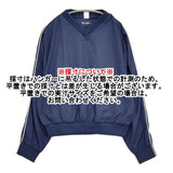 OUTDOOR PRODUCTS DISCUS 別注Vネックナイロンプルオーバー 長袖Ｔシャツ カットソー ロンＴ ネイビー レディース アウトドアプロダクツ【中古】6-0612M♪