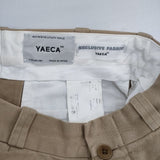 YAECA ワイドテーパード チノクロス 166054 サイズ28 チノパンツ ベージュ KHAKI レディース ヤエカ【中古】6-0823G∞