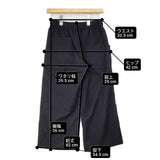 Y's for living ウール クロップドパンツ 日本製 ウエストリブ パンツ ブラック レディース ワイズフォーリビング/Yohji【中古】6-1004T∞