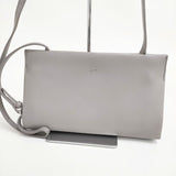 YAHKI レザー 革 ショルダーバッグ グレー レディース ヤーキ【中古】6-0705G∞
