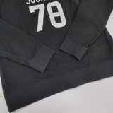 MACPHEE ナンバリング プリント トレーナー コットンカシミヤ 日本製 サイズ1 スウェット ブラック レディース マカフィー【中古】6-0728M△
