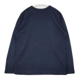 HOLLYWOOD RANCH MARKET HRM 1 S H刺繍 コットンストレッチ 長袖Ｔシャツ カットソー ロンＴ ネイビー レディース ハリウッドランチマーケット【中古】6-0723M∞