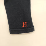 HOLLYWOOD RANCH MARKET HRM 1 S H刺繍 コットンストレッチ 長袖Ｔシャツ カットソー ロンＴ ネイビー レディース ハリウッドランチマーケット【中古】6-0723M∞