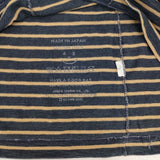 45R/45rpm マリンボーダー天竺の四角Tシャツ（インディゴ）定価17600円 サイズ4 長袖Ｔシャツ カットソー ロンＴ ネイビー レディース フォーティーファイブアールピーエム【中古】6-0723M∞