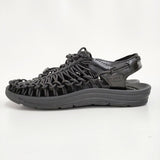 KEEN UNEEK LEA PERSEID BLACK ユニーク レザー 23.5cm 定価19800円 1032097 スニーカー ブラック レディース キーン【中古】6-0501S♪