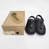 KEEN UNEEK LEA PERSEID BLACK ユニーク レザー 23.5cm 定価19800円 1032097 スニーカー ブラック レディース キーン【中古】6-0501S♪
