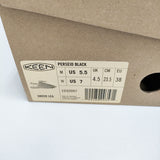KEEN UNEEK LEA PERSEID BLACK ユニーク レザー 23.5cm 定価19800円 1032097 スニーカー ブラック レディース キーン【中古】6-0501S♪