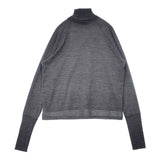 mochi long sleeve turtle knit ロングスリーブタートルニット 定価15400円 ウール セーター ニット グレー レディース モチ【中古】6-1004T∞