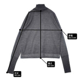 mochi long sleeve turtle knit ロングスリーブタートルニット 定価15400円 ウール セーター ニット グレー レディース モチ【中古】6-1004T∞