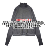 mochi long sleeve turtle knit ロングスリーブタートルニット 定価15400円 ウール セーター ニット グレー レディース モチ【中古】6-1004T∞