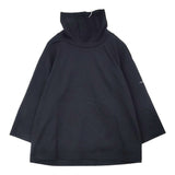 Midi-umi 7分袖ハイネックプルオーバー 定価10780円 日本製 コットン Ｔシャツ カットソー ブラック レディース ミディウミ【中古】6-0728M△