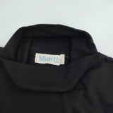 Midi-umi 7分袖ハイネックプルオーバー 定価10780円 日本製 コットン Ｔシャツ カットソー ブラック レディース ミディウミ【中古】6-0728M△