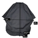 Yarmo ロールアップスリーブボクシーシャツ 定価26400円 オーバーサイズ バンドカラー 半袖シャツ 25SS ブラック レディース ヤーモ【中古】6-0526S♪