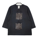 tao COMME des GARCONS スパンコール コットン S 長袖Ｔシャツ カットソー ロンＴ AD2010 ブラック レディース タオ コムデギャルソン【中古】6-0723M∞