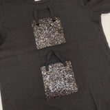tao COMME des GARCONS スパンコール コットン S 長袖Ｔシャツ カットソー ロンＴ AD2010 ブラック レディース タオ コムデギャルソン【中古】6-0723M∞