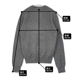 COMME des GARCONS バックボタン ウール セーター ニット AD2015 グレー レディース コムデギャルソン【中古】6-1004T∞