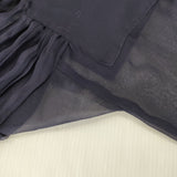 tricot COMME des GARCONS プリーツ チャイナボタン シアーブラウス ノーカラージャケット AD2014 ネイビー レディース トリココムデギャルソン【中古】6-0619M♪