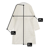 Toujours 羽織りカシュクール ロングカーディガン コットンリネン 日本製 コート オフホワイト レディース トゥジュー【中古】6-0609M△