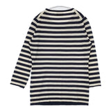 MARGARET HOWELL/JOHN SMEDLEY 578-163902 ボーダー イギリス製 セーター ニット ベージュ ネイビー レディース マーガレットハウエル/ジョンスメドレー【中古】6-1004T∞