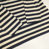MARGARET HOWELL/JOHN SMEDLEY 578-163902 ボーダー イギリス製 セーター ニット ベージュ ネイビー レディース マーガレットハウエル/ジョンスメドレー【中古】6-1004T∞