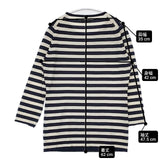 MARGARET HOWELL/JOHN SMEDLEY 578-163902 ボーダー イギリス製 セーター ニット ベージュ ネイビー レディース マーガレットハウエル/ジョンスメドレー【中古】6-1004T∞