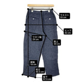 45R/45rpm リネンツィードタックイージーパンツ 定価22000円 日本製 サイズ3 パンツ ネイビー レディース フォーティーファイブアールピーエム【中古】6-0728M△