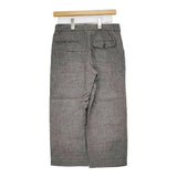 MARGARET HOWELL 578-143107 サイズ2 リネン タック クロップドパンツ グレー レディース マーガレットハウエル【中古】6-0721M♪