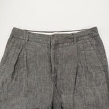 MARGARET HOWELL 578-143107 サイズ2 リネン タック クロップドパンツ グレー レディース マーガレットハウエル【中古】6-0721M♪