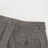 MARGARET HOWELL 578-143107 サイズ2 リネン タック クロップドパンツ グレー レディース マーガレットハウエル【中古】6-0721M♪