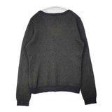 MARGARET HOWELL カシミヤウールシルク Vネック セーター ニット チャコールグレー レディース マーガレットハウエル【中古】6-1004T∞