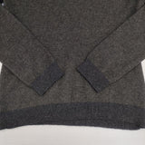 MARGARET HOWELL カシミヤウールシルク Vネック セーター ニット チャコールグレー レディース マーガレットハウエル【中古】6-1004T∞