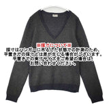 MARGARET HOWELL カシミヤウールシルク Vネック セーター ニット チャコールグレー レディース マーガレットハウエル【中古】6-1004T∞