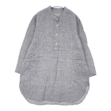 MARGARET HOWELL 578-153020 リネン バンドカラー プルオーバーシャツ 日本製 サイズ2 長袖シャツ ブルー レディース マーガレットハウエル【中古】6-0728M△