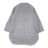 MARGARET HOWELL 578-153020 リネン バンドカラー プルオーバーシャツ 日本製 サイズ2 長袖シャツ ブルー レディース マーガレットハウエル【中古】6-0728M△