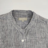 MARGARET HOWELL 578-153020 リネン バンドカラー プルオーバーシャツ 日本製 サイズ2 長袖シャツ ブルー レディース マーガレットハウエル【中古】6-0728M△