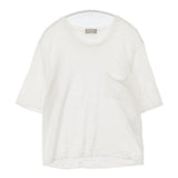 MARGARET HOWELL 578-162302 スコットランド製 リネン 半袖 セーター ニット ホワイト レディース マーガレットハウエル【中古】6-0702S∞
