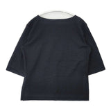 MARGARET HOWELL 578-269405 五分袖 コットン Ｔシャツ カットソー ブラック レディース マーガレットハウエル【中古】6-0702S∞