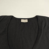 MARGARET HOWELL コットンアンゴラ ノースリーブニット ベスト ブラック レディース マーガレットハウエル【中古】6-1004T∞