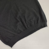 MARGARET HOWELL コットンアンゴラ ノースリーブニット ベスト ブラック レディース マーガレットハウエル【中古】6-1004T∞